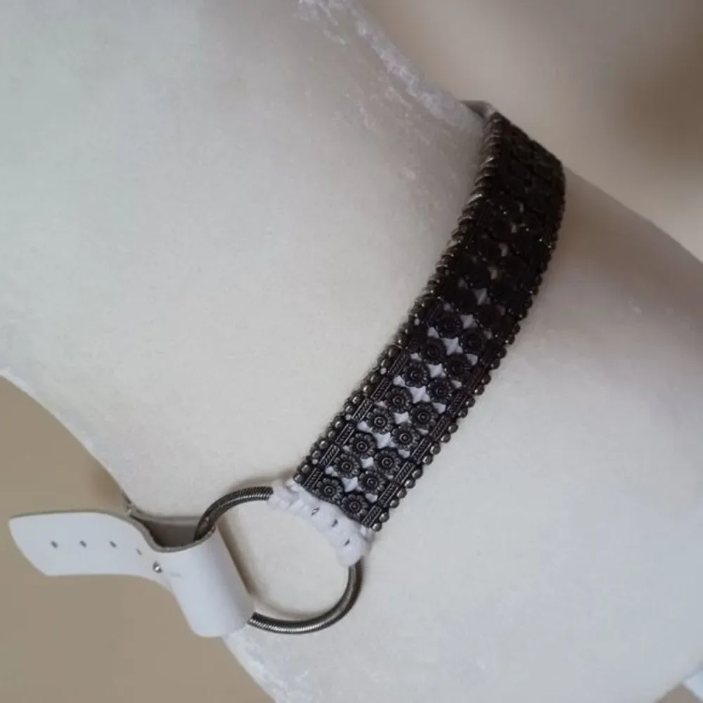 Antoniazzi Firenze Sz L White Leather Belt Boho Artsy Cowgirl Western Modernist